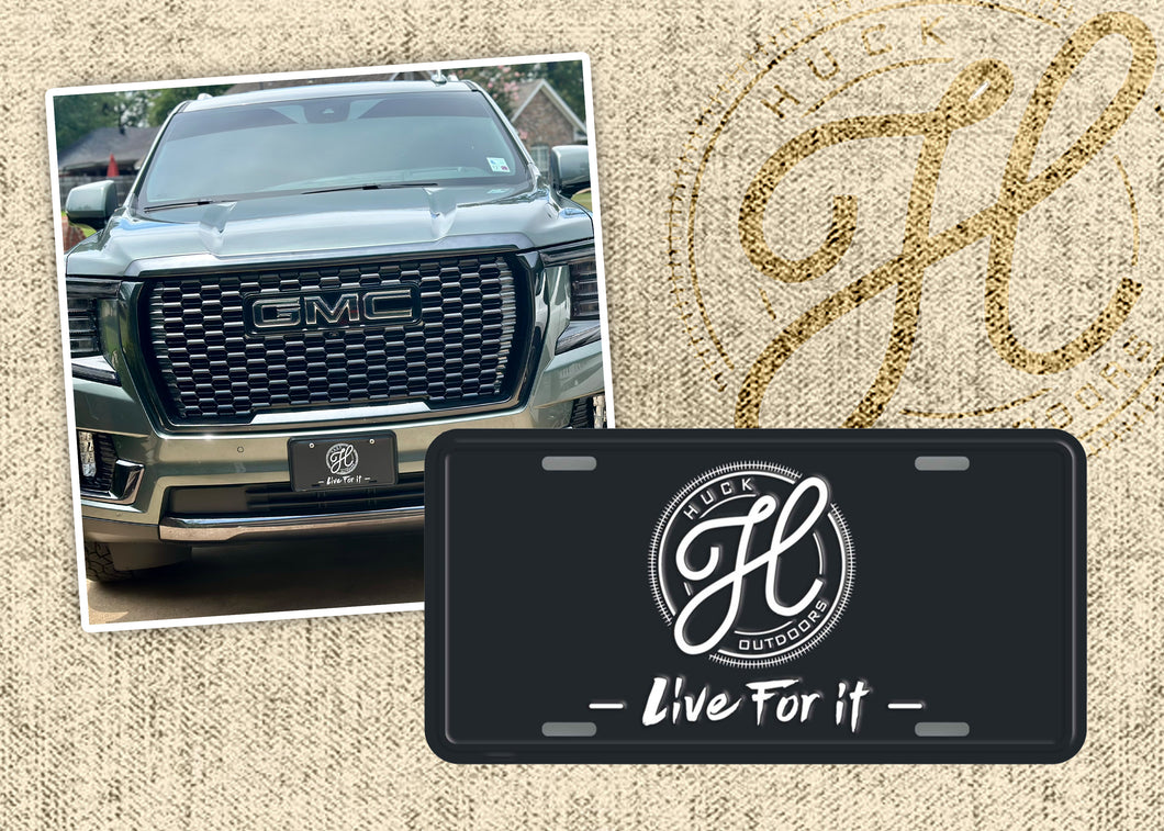 Huck - Live For It - License Plate